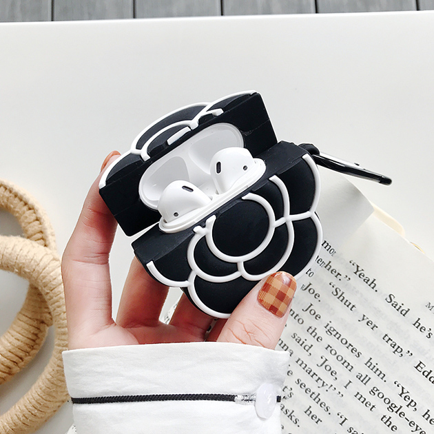 お歳暮 air pods pro 対応 数量限定 カメリア 花柄 ブラック