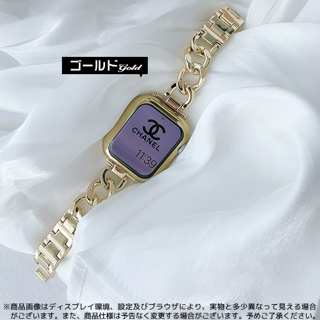 Apple Watch 9 SE バンド 女性 アップルウォッチ Ultra バンド 45mm チェーン ベルト 40mm 44mm スリム 細身｜sofun｜04