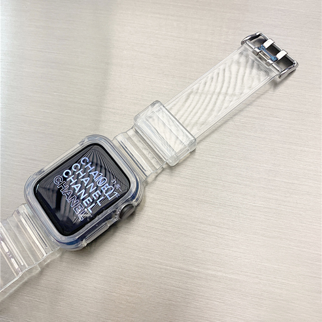 アップルウォッチ 9 SE バンド 女性 Apple Watch Ultra G 一体型 バンド 45mm シリコン ベルト セット 40mm 44mm クリア｜sofun｜08