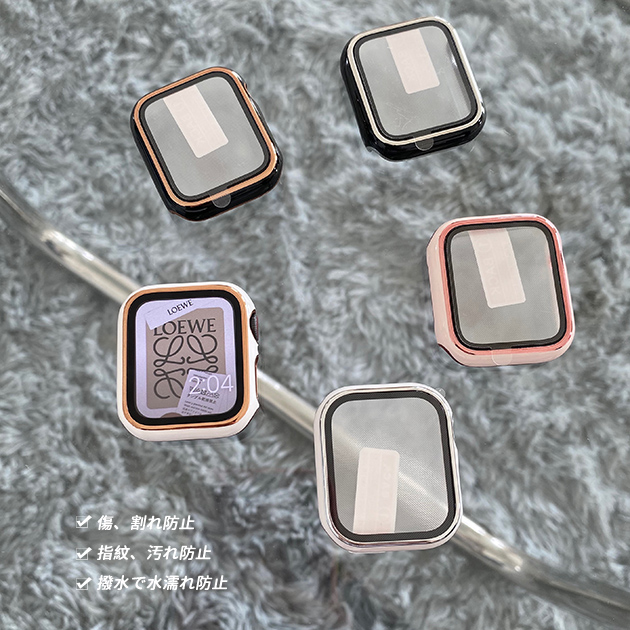 Apple Watch 9 SE カバー 45mm 防水 アップルウォッチ ケース 高級 カバー キラキラ 44mm 40mm 保護フィルム｜sofun｜24