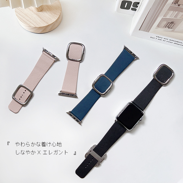 アップルウォッチ 9 SE バンド 女性 ベルト Apple Watch Ultra バンド 45mm 革 レザー 40mm 44mm 本革 おしゃれ｜sofun｜11