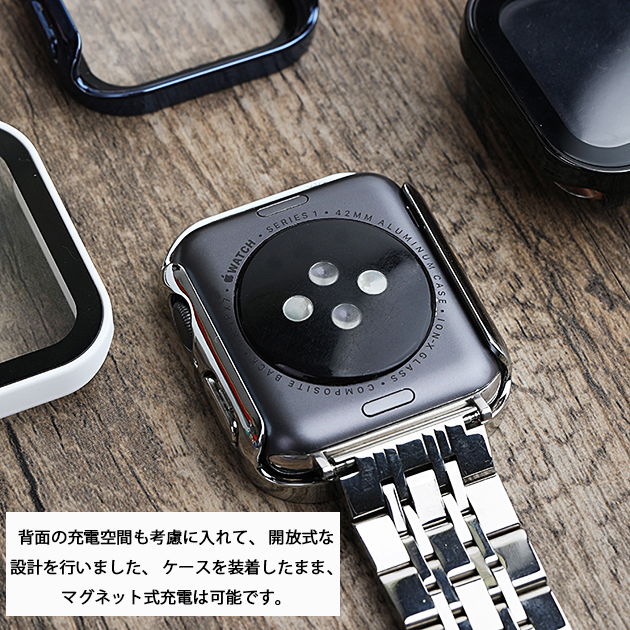 Apple Watch 9 SE カバー 45mm 防水 アップルウォッチ ケース 高級 カバー キラキラ 44mm 40mm 保護フィルム｜sofun｜18