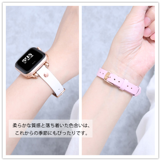 apple watch10 バンド 革 レザー ベルト アップルウォッチ SEバンド 40mm 44mm 42mm 46mm 本革 細身 スリム | Apple Watch Series 10 | 15