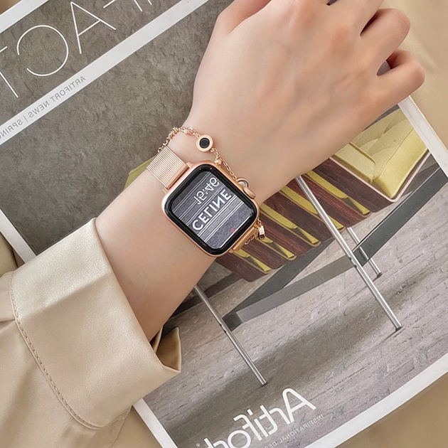 Apple Watch 9 SE バンド 女性 アップルウォッチ Ultra バンド 45mm ステンレス ベルト 40mm 44mm スリム 細身｜sofun｜07