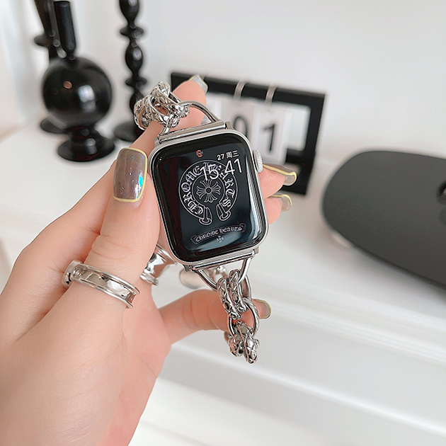 Apple Watch 9 SE バンド 女性 アップルウォッチ Ultra バンド 45mm チェーン ベルト 40mm 44mm スリム 細身｜sofun｜10