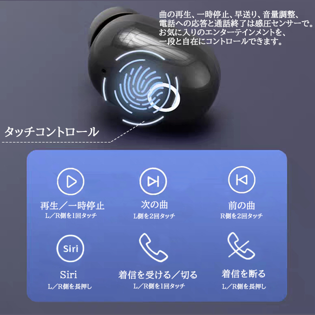 ワイヤレスイヤホン Bluetooth カナル型 iPhone イヤホン Bluetooth ノイズキャンセリング カナル 防水 携帯 スマホイヤホン 超軽量｜sofun｜17