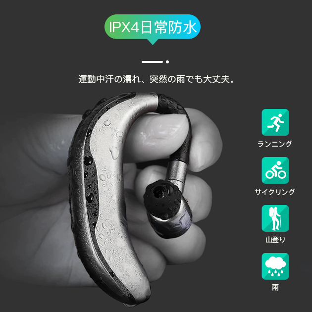 耳掛け式イヤホン 片耳 ワイヤレスイヤホン Bluetooth 片耳用 耳掛けイヤホン iPhone17 スマホ |  | 14