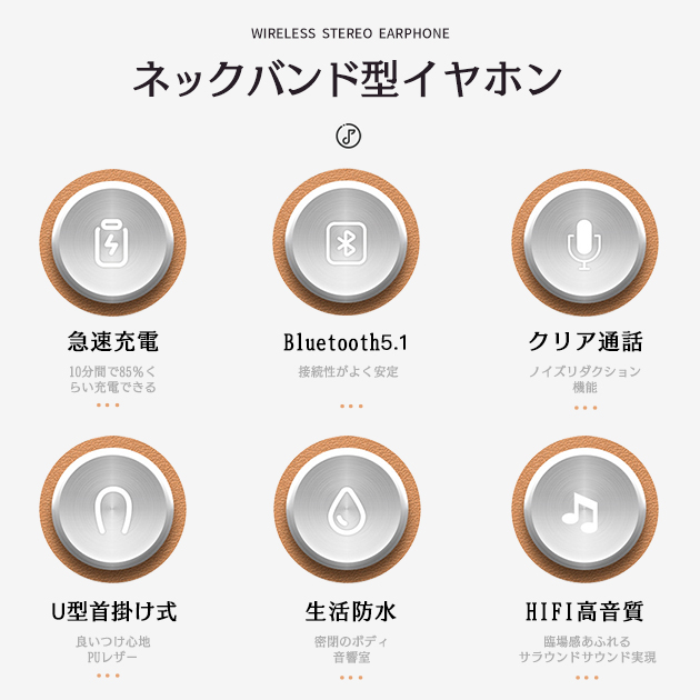 iPhone 16 15 ワイヤレスイヤホン 有線 Bluetooth 首掛け 有線イヤホン 有線軽量 ランニング イヤホン カナル型 スマホイヤホン 携帯 | ブランド登録なし | 04