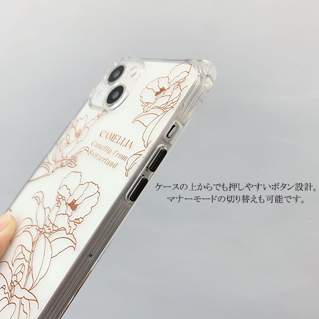 iPhone 17e iPhone17Pro 15 16e ケース クリア ショルダー 花柄
