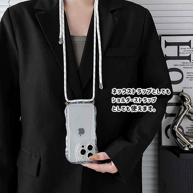 iPhone17Pro 15 16e ケース ショルダー 携帯 アイホン14 13 スマホケース スマホショルダー アイフォンSE3 12 携帯ケース 11 iPhoneケース クリア | iPhone 17 Pro | 12