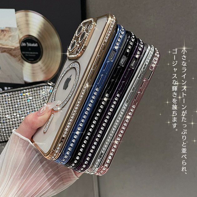 iPhone16e 15 17Pro ケース MagSafe 携帯 アイホン14 13 スマホケース キラキラ アイフォンSE3 12 携帯ケース スマホ 11 iPhoneケース クリア | iPhone 16e | 12