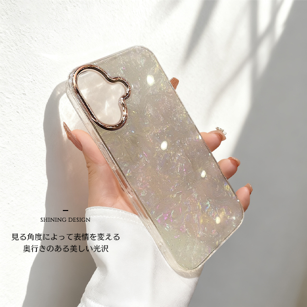 スマホケース キラキラ iPhone15 17 16e ケース クリア アイフォン14 SE3 カバー アイホン13 12 携帯ケース スマホ 11 iPhoneケース かわいい 透明 | Serein | 04