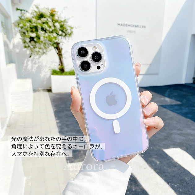 スマホケース キラキラ MagSafe iPhone15 17 16e ケース クリア アイフォン14 SE3 カバー アイホン13 12 携帯ケース スマホ 11 iPhoneケース 透明 | Serein | 09