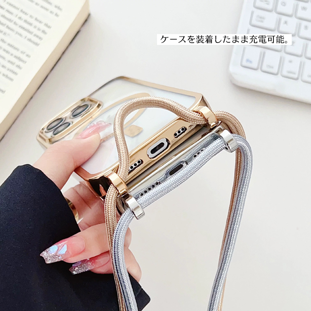 iPhone16e 15 17Pro ケース ショルダー 携帯 アイホン14 13 スマホケース MagSafe アイフォンSE3 12 携帯ケース スマホ 11 iPhoneケース クリア | iPhone 16e | 10