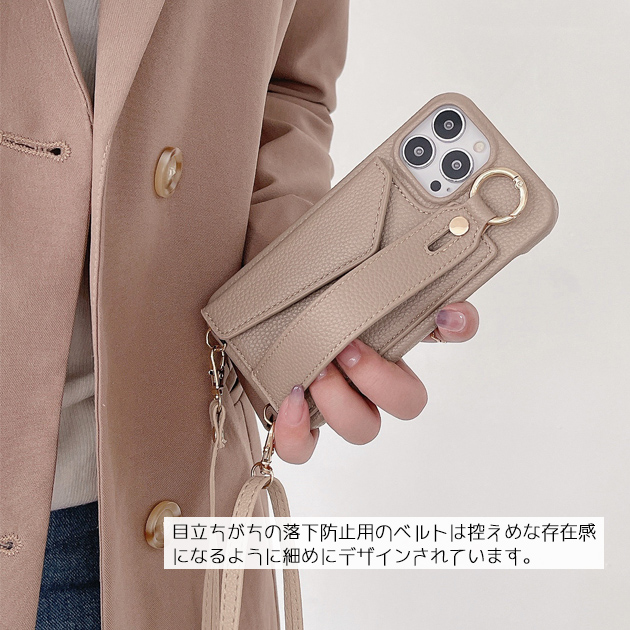 iPhone16e 15 17e ケース カード収納 背面手帳 革 アイフォン14 SE3 スマホケース 手帳型 ショルダー 携帯ケース スマホ アイホン13 12 11 | iPhone 16e | 22