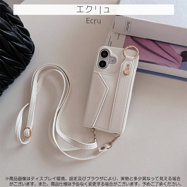 iPhone16e 15 17e ケース カード収納 背面手帳 革 アイフォン14 SE3 スマホケース 手帳型 ショルダー 携帯ケース スマホ アイホン13 12 11 | iPhone 16e | 07