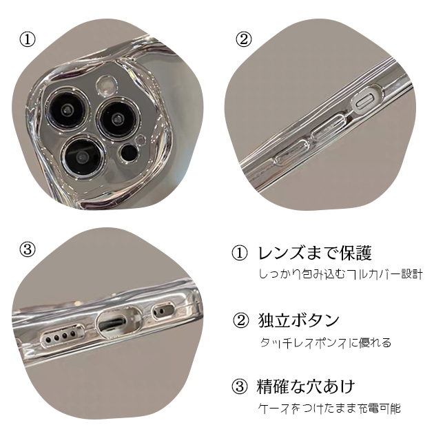 スマホケース iPhone15 16e 17e 携帯ケース クリア iface型 iPhone17 16 ケース キラキラ アイフォン14 耐衝撃 うねうね アイホン13 12 SE3 11 カバー | iPhone 15 Pro | 18