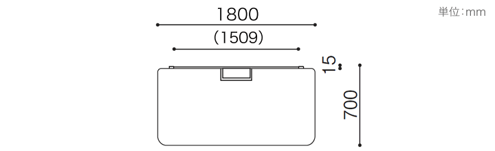 メディワークデスク/矩形（標準）タイプ W180cm サイズ