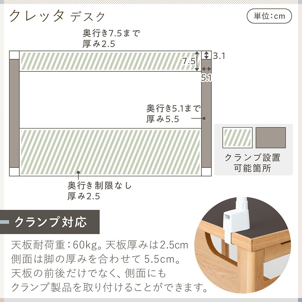 Cretta イトーキ クレッタ デスク ナチュラル天板 幅120cm ITOKI CT