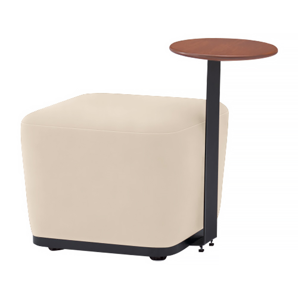 オフィス用 ソファ スツール イトーキ コボル 1人掛 スクエアタイプ テーブル付 12 オークブラウン アジャスター付 ビニールレザー張り | イトーキ | 01