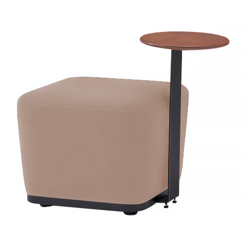 オフィス用 ソファ スツール イトーキ コボル 1人掛 スクエアタイプ テーブル付 12 オークブラウン アジャスター付 ビニールレザー張り | イトーキ | 02