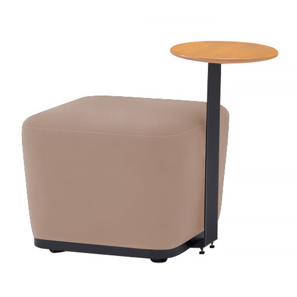 オフィス用 ソファ スツール イトーキ コボル 1人掛 スクエアタイプ テーブル付 15 オーク アジャスター付 ビニールレザー張り | イトーキ | 02