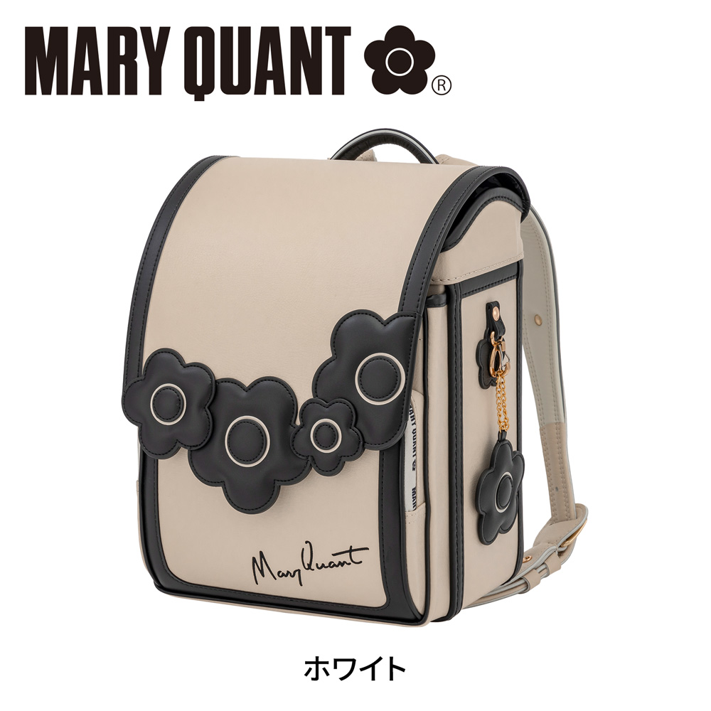 ランドセル MARY QUANT マリークワント MQR-26027 A4フラットファイル キューブ型 ミラー付チャーム 撥水加工 背カン 左右ナスカン 反射素材 マリクワの画像