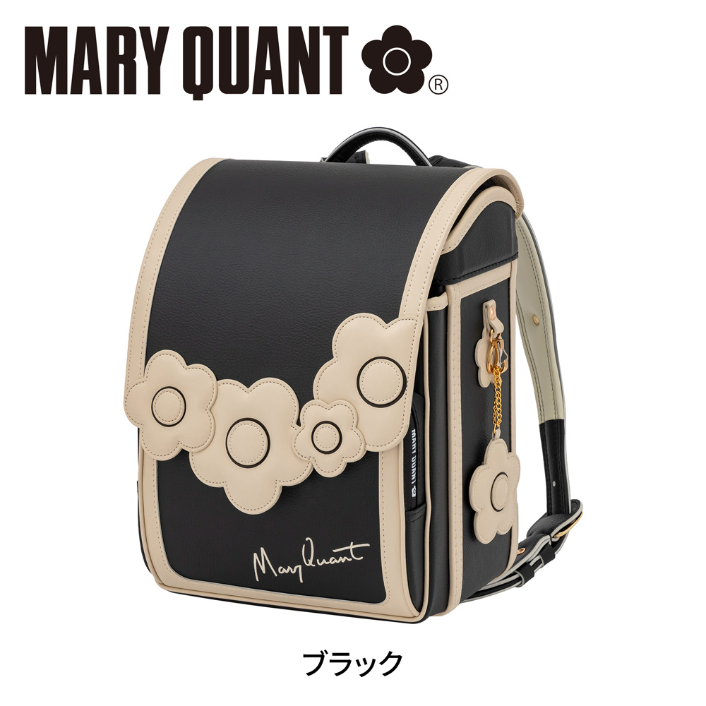 ランドセル MARY QUANT マリークワント MQR-26027 A4フラットファイル キューブ型 ミラー付チャーム 撥水加工 背カン 左右ナスカン 反射素材 マリクワの画像
