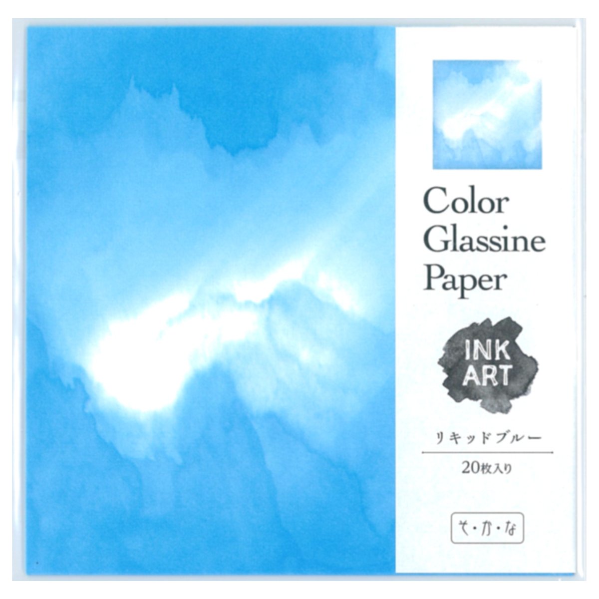 グラシン紙 インクアート 単品 折り紙サイズ 15×15cm 透けるデザイン