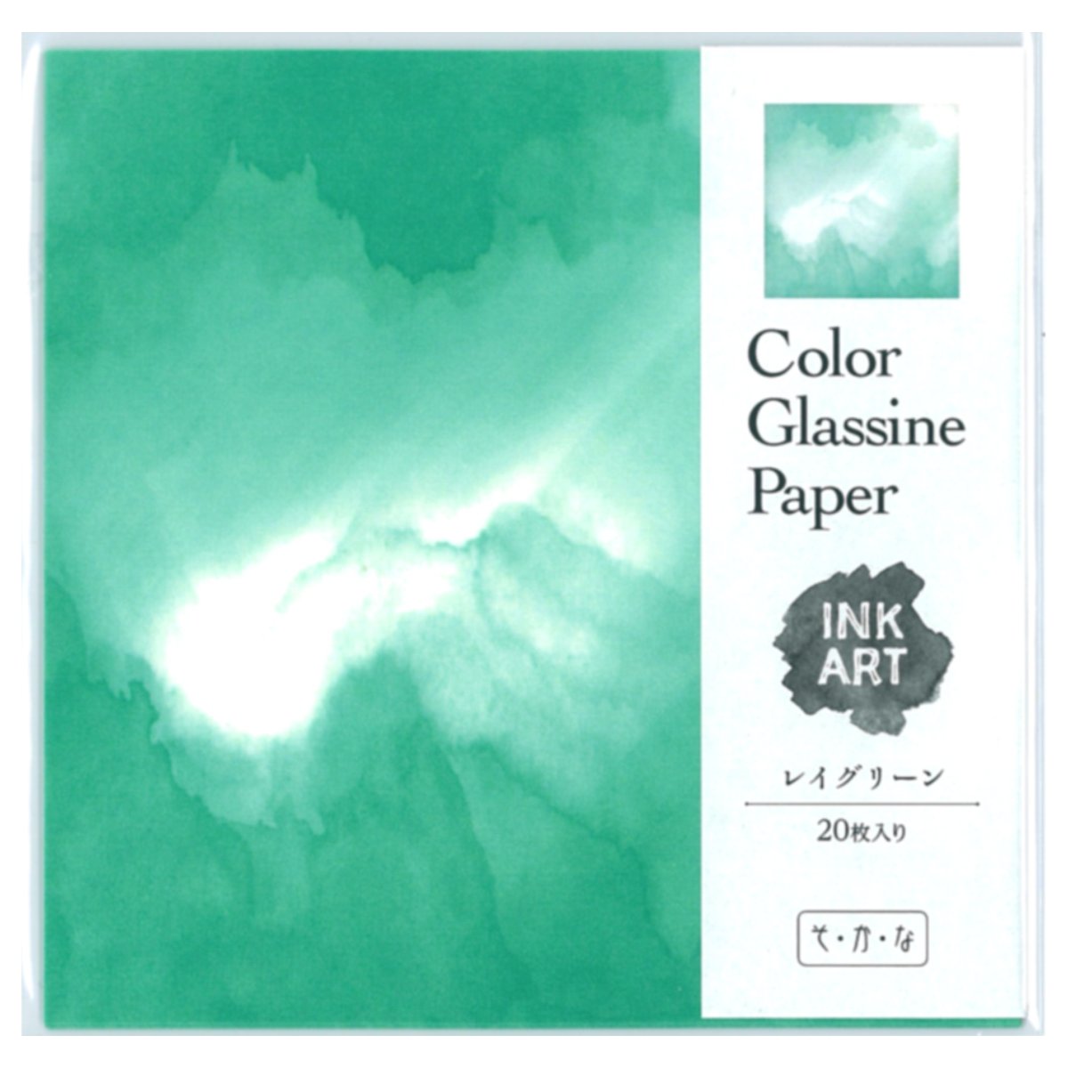 グラシン紙 インクアート 単品 折り紙サイズ 15×15cm 透けるデザイン