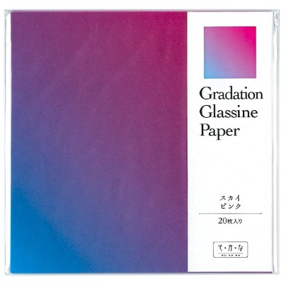 グラシン紙 グラデーション単色 折り紙サイズ 15×15cm 透けるデザインペーパー｜sokana｜08