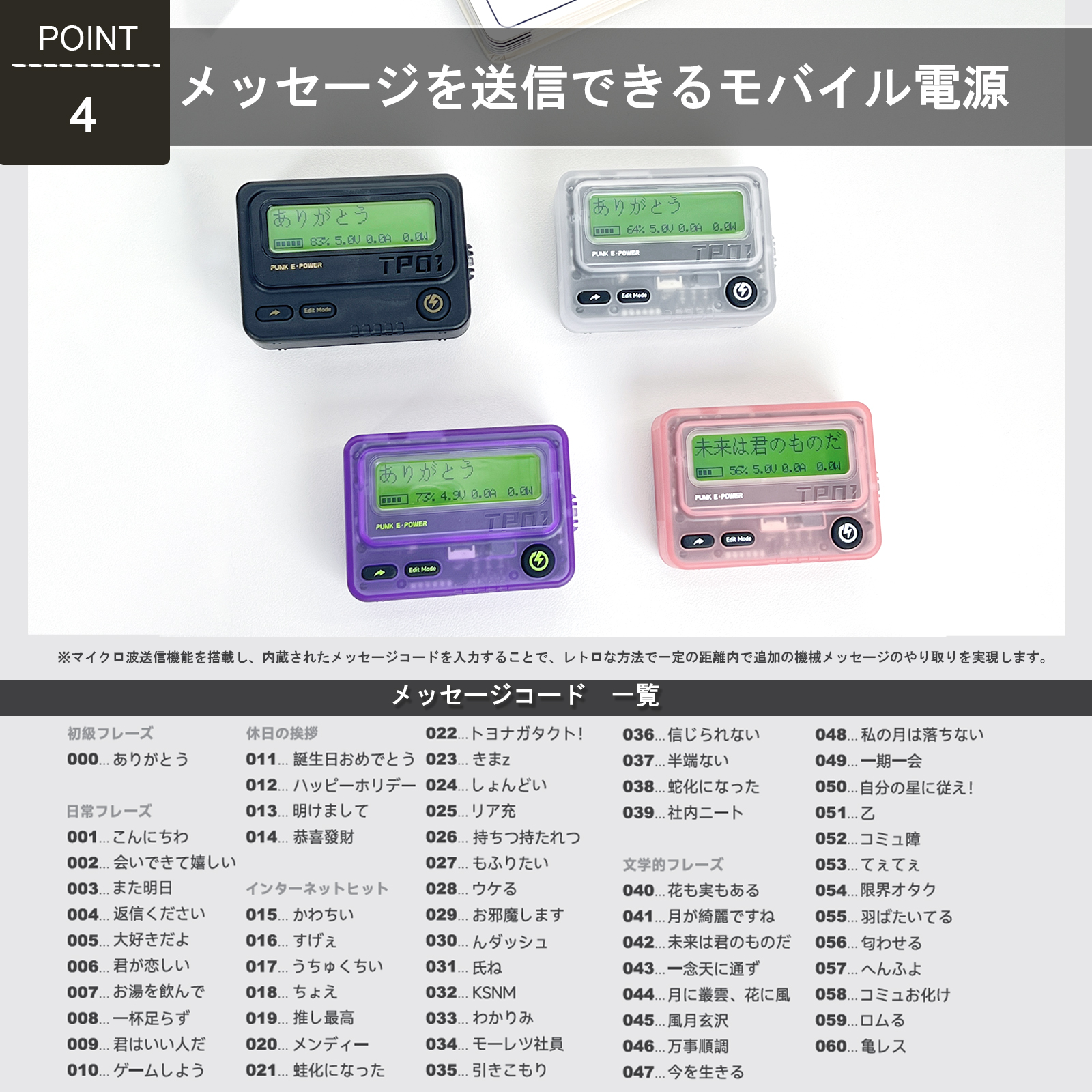 ポケベル型モバイルバッテリー