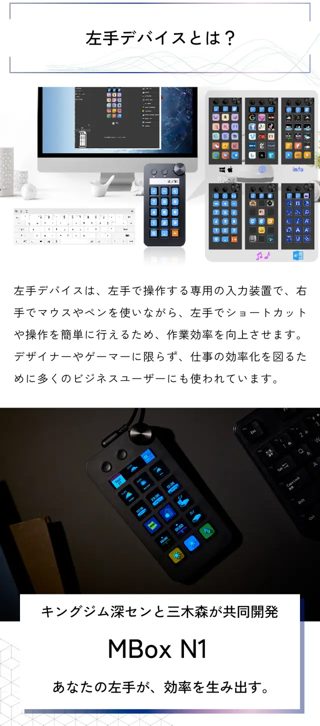 【未使用品】Stream Dock MBox N1 Amazon.co.jp: MBOX N1 左手デバイス テンキー型 PC作業効率化