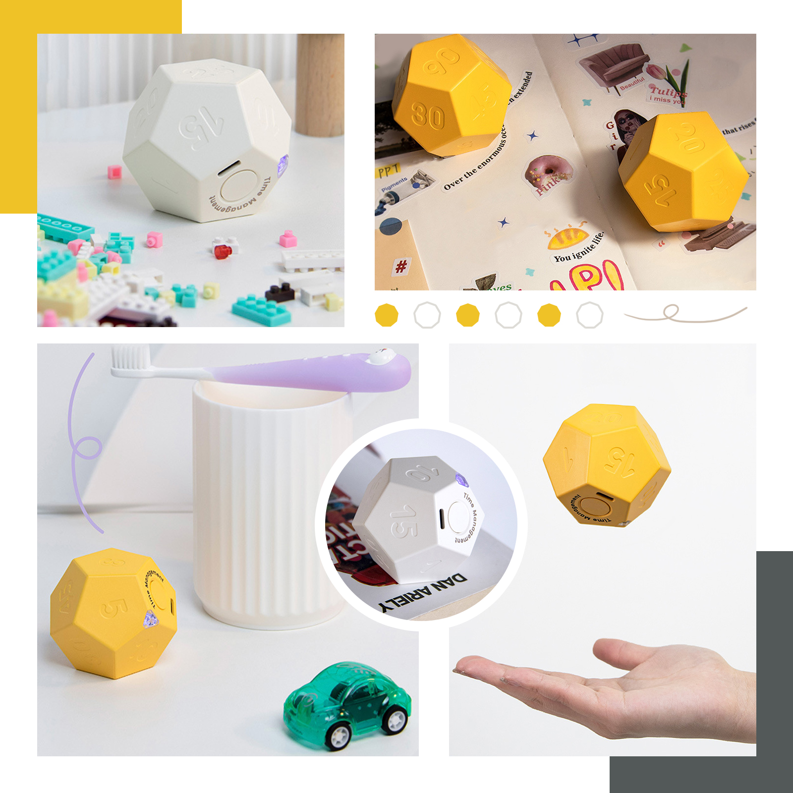 12面体 キッチンタイマー サイコロ型 タイマー プリセットタイマー