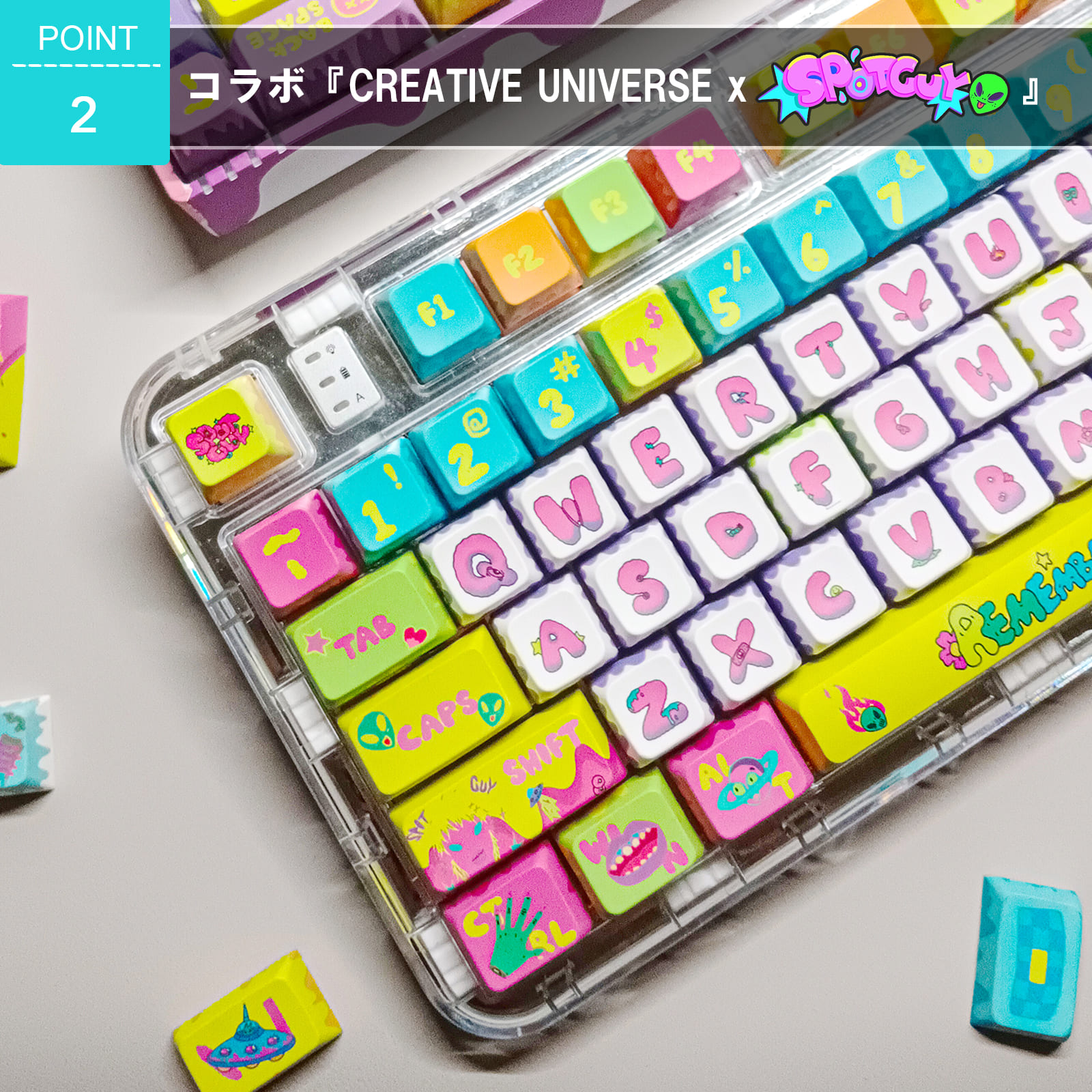 CREATIVE UNIVERS 136鍵 キーキャップ ゲーミングキーキャップ PBT