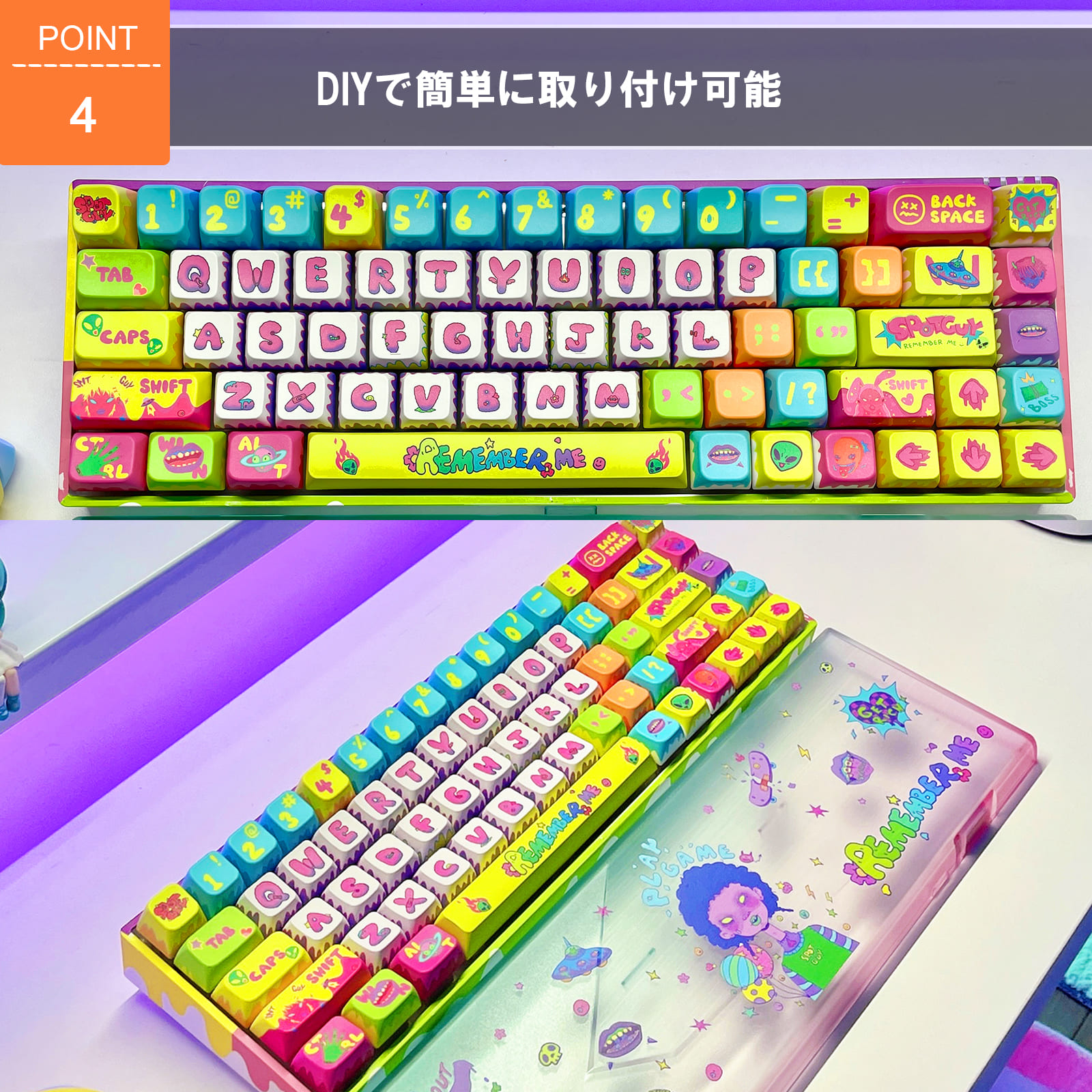 CREATIVE UNIVERS 136鍵 キーキャップ ゲーミングキーキャップ PBT