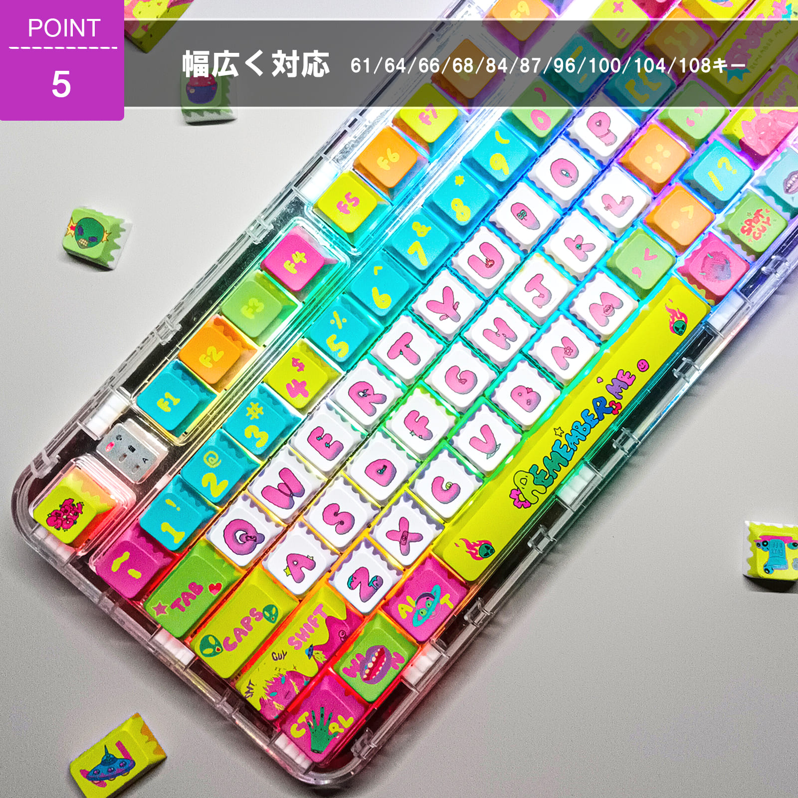 セール中／ CREATIVE UNIVERS 136鍵 キーキャップ ゲーミングキー