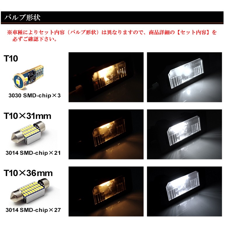 セール特別価格 T10 31mm LED ルームランプ COBチップ 2個 白 汎用品 車内灯