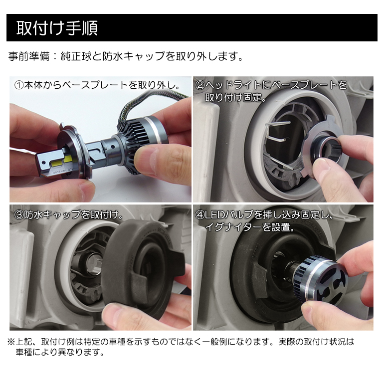 S220V/S230V 前期/後期 アトレー LED ヘッドライト ロービーム/ハイビーム H4 Hi/Lo 切替 100W 20000ルーメン 10000lm×2 爆光チップ搭載 6000K