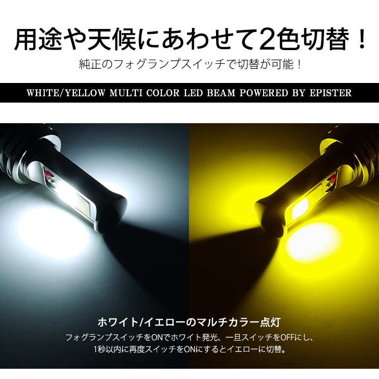 JB64W ジムニー LED フォグランプ H16 18W EPISTER サイド発光 JB64W ジムニー LED フォグランプ H16 18W EPISTER サイド発光