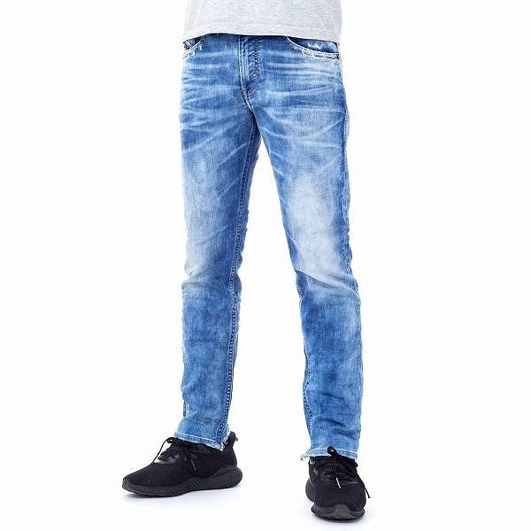 DIESEL ジョグジーンズ THOMMER ダメージ加工 W34 XL 青 DIESEL ジョグジーンズ thommer（メンズファッション