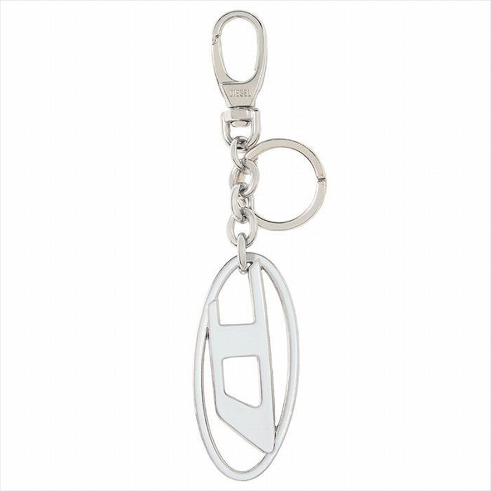 DIESEL キーホルダー 白 ポーチ付き DIESEL ディーゼル キーホルダー X08462 PR581 メンズ Silver