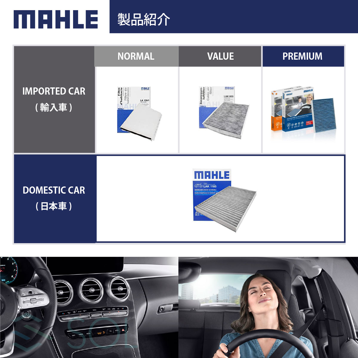 Mercedes-Benz（メルセデス・ベンツ） MAHLE ベンツ Eクラス W213 E250 