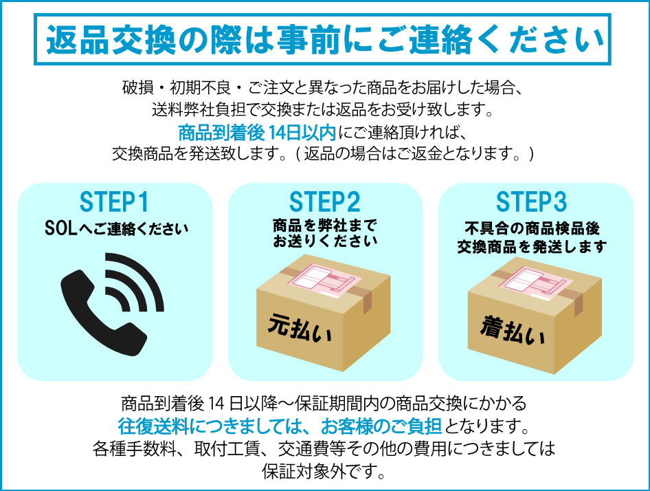 保証内容 - 自動車パーツの宝箱 SOL 3号店 - 通販 - Yahoo!ショッピング