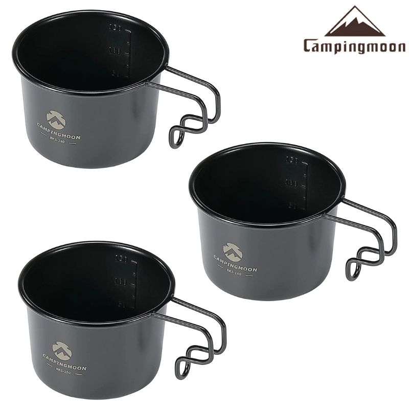 【CAMPINGMOON／キャンピングムーン】新品未使用 10点セット ブラック CAMPINGMOON キャンピングムーン マグカップ ソロマグ S キャンプ用