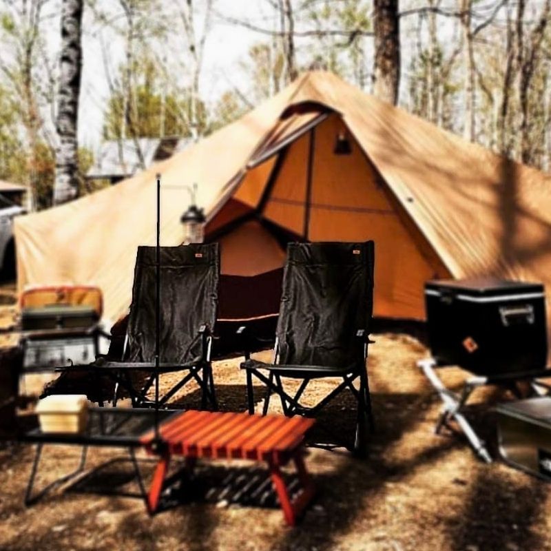 CAMPINGMOON ハイバックチェア アウトドア キャンプ 折りたたみ