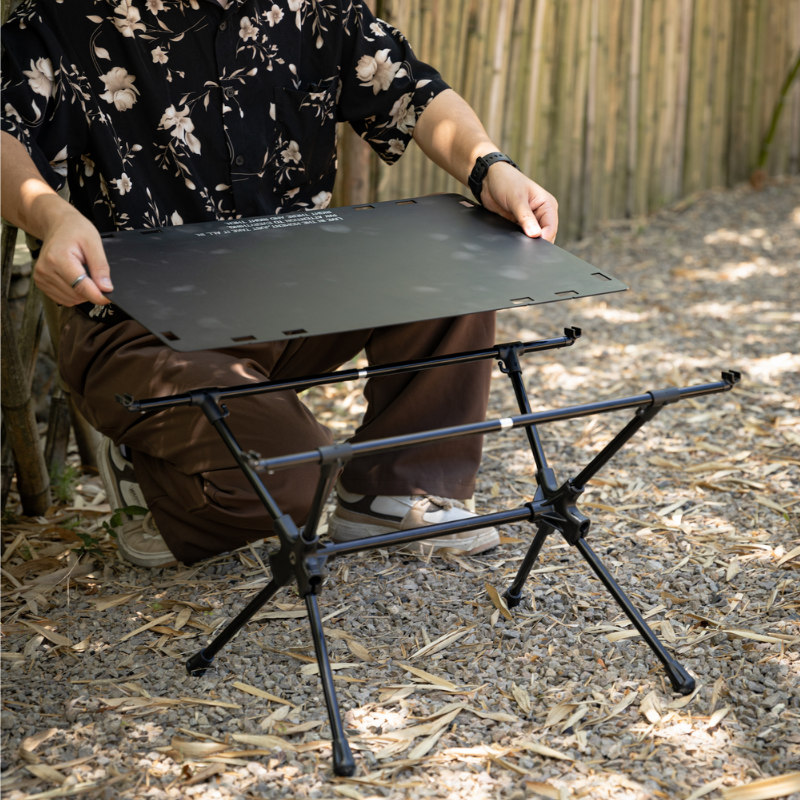タクティカルテーブル アウトドアテーブル キャンプテーブル 折りたたみ コンパクト キャンプ アウトドア テーブル 黒 ブラック ケース DIY  キャンピングムーン