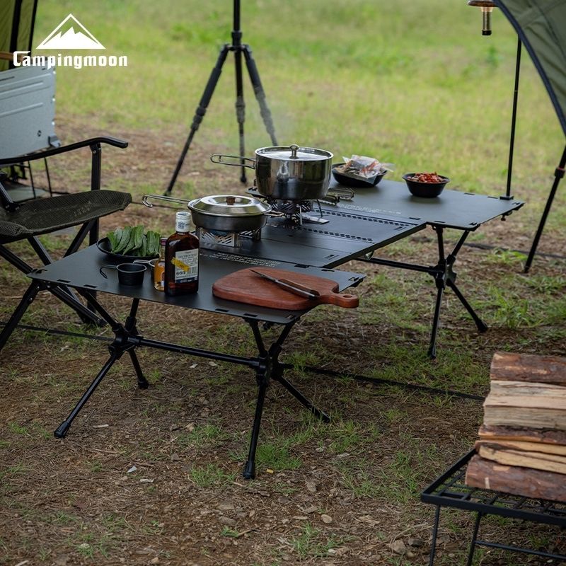 タクティカルテーブル アウトドアテーブル キャンプテーブル 折りたたみ コンパクト キャンプ アウトドア テーブル 黒 ブラック ケース DIY  キャンピングムーン