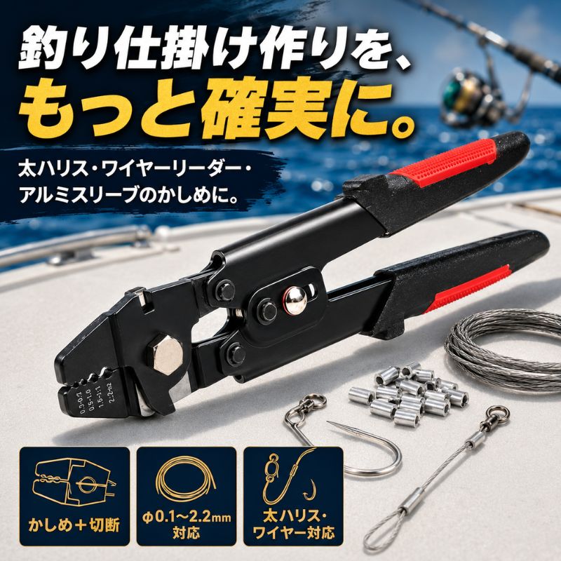 IWISS（アイウィス） ワイヤークランプカッター 釣り用スリーブかしめ