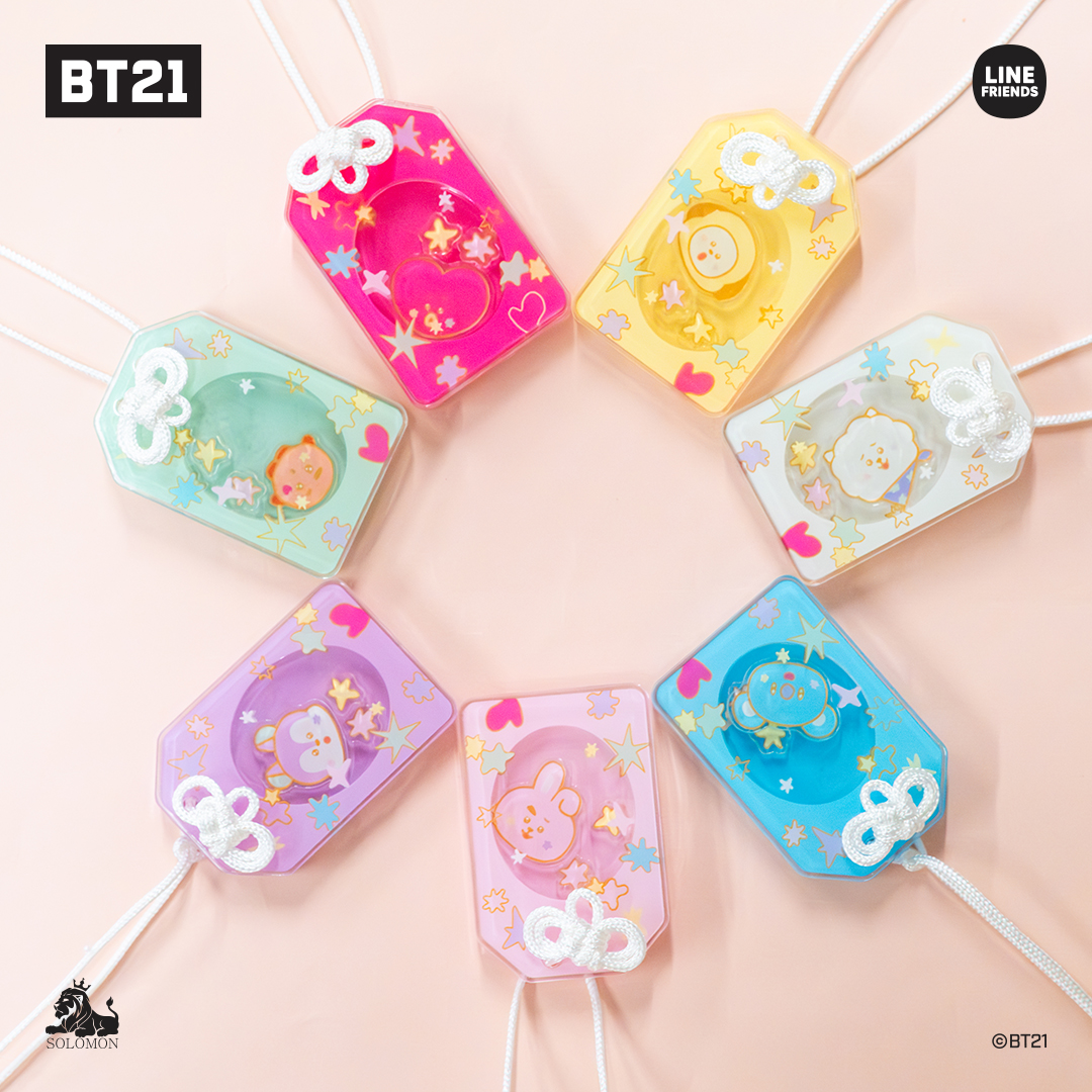 ソロモン商事【BT21アクリルお守りキーリング】OMAMORI KEYRING レトロ
